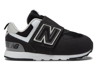 New Balance 574 Kids NEW-B sneaker sort med velcrolukning (bred)