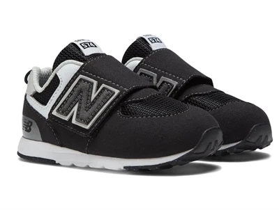 New Balance 574 Kids NEW-B sneaker sort med velcrolukning (bred)