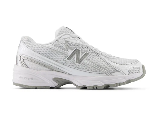 New Balance 740 børnesneaker i hvid med elastiksnøre