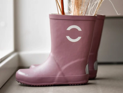 burlwoodfarvede gummistøvler fra Mikk-Line med refleks