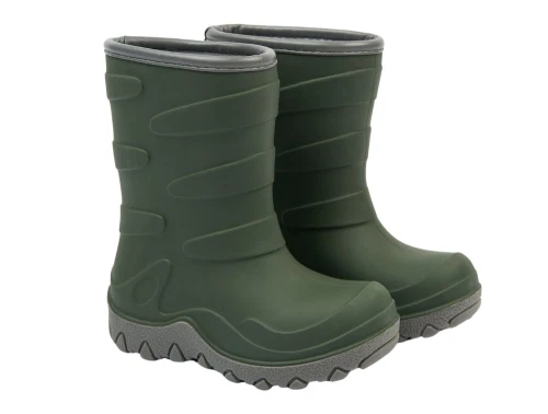 Mikk-Line termostøvle i grøn darkest sprouse set forfra