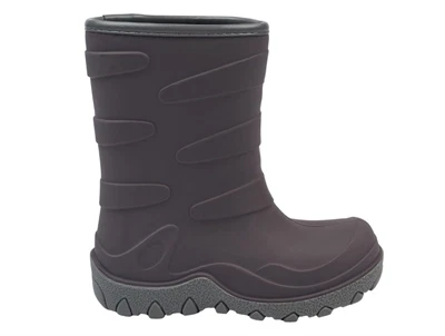 Mikk-Line termostøvle i sparrow gråbrun med lilla toner detaljebillede