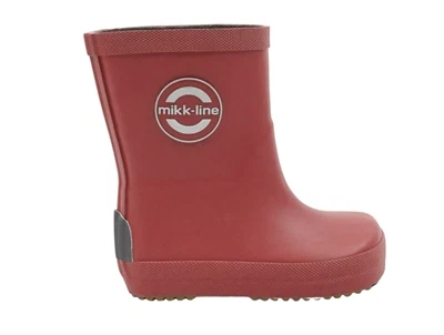 Mikk-Line gummistøvler i rød nuance med refleksdetaljer