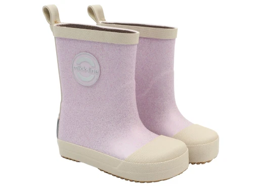 Mikk-Line gummistøvler i lilla nuance med glimmer
