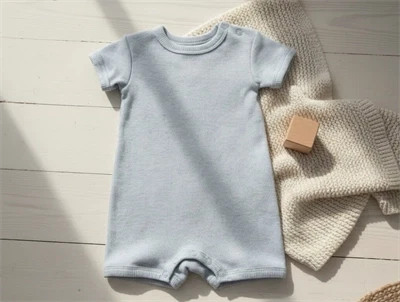 Joha romper blå melange bomuld