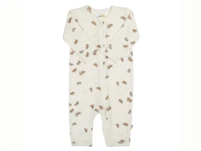 Joha heldragt i råhvid nuance med krabbeprint i uld og silke