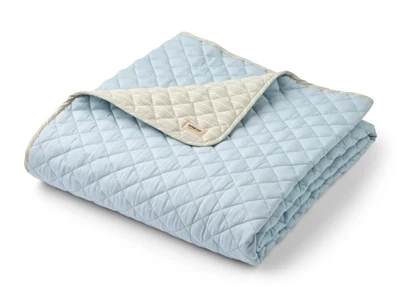 Wheat quilt tæppe blue ocean stripe