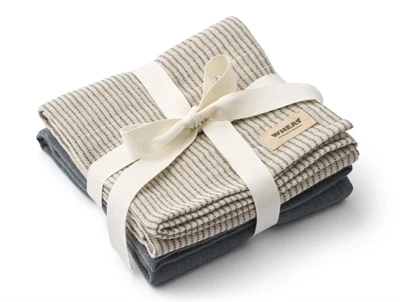 Wheat Kaya stofbleer 2-pak stormy weather i økologisk bomuld