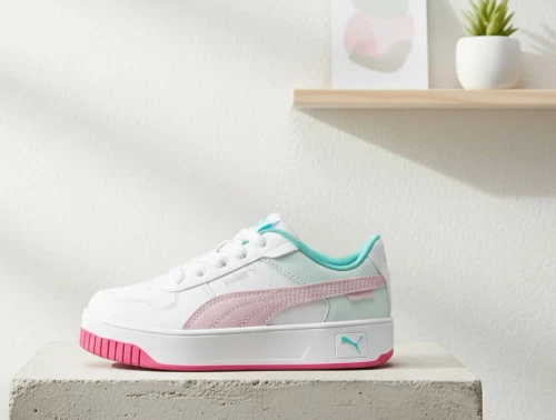 Puma Carina Street sneakers hvid/pink/turkis