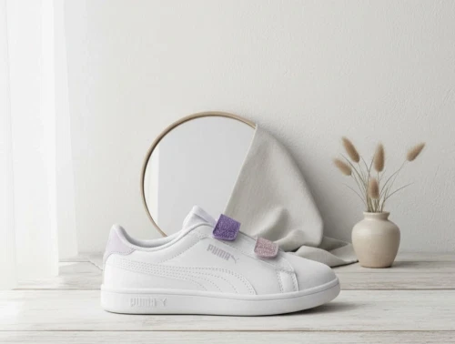 Puma Smash sneaker hvid/lavendel glimmer