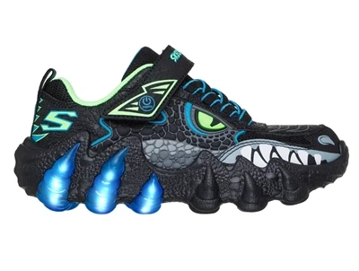 Skechers Skech-O-Saurus Lights 2.0 sneaker sort med dinosaur og blinklys