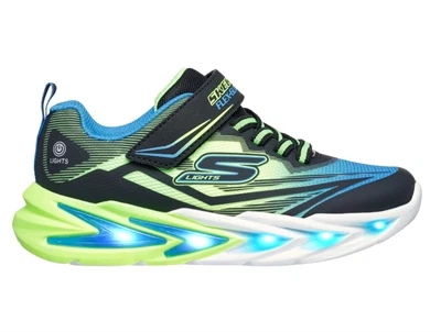 Skechers Flex-Glow Ultra sneaker i sort med lime detaljer og lys
