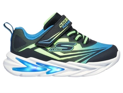 Skechers Flex-Glow Ultra sneaker sort med lime detaljer og blinkende lys