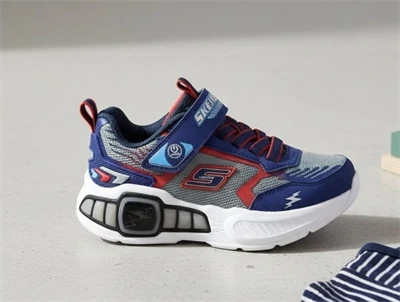 Skechers navy/red sneaker med blink