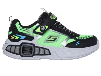 Skechers Light Storm 3.0 sneaker sort/grøn med blinkende lys