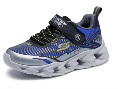 Skechers Vortex 2.0 sneakers sølv sort med blinklys