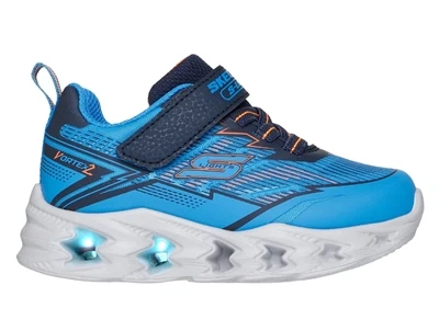 Skechers Vortex 2.0 Veltrox sneaker blå med lys og velcro