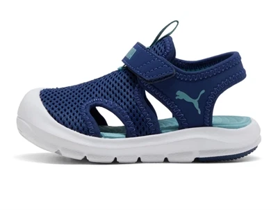 Puma Fun Racer sandal blå med mesh og velcro