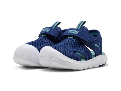 Puma Fun Racer sandal blå med mesh og velcro