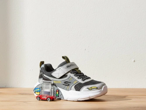 Skechers Garage sneaker sølv med bil og garage