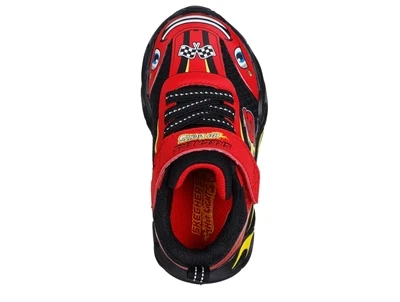 Skechers sneakers rød/sort lyn med blinklys