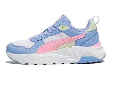 puma trinity 2 lt jr sneaker lyseblå med pink detaljer