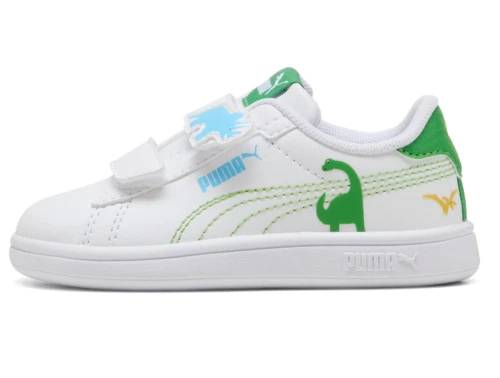 Puma Smash 3.0 Dino sneaker hvid med dinosaur print