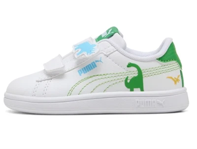 Puma Smash 3.0 Dino sneaker hvid med dinosaur print