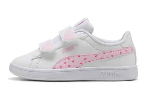puma smash 3.0 hearty sneaker børn hvid