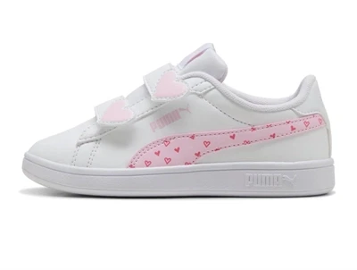 puma smash 3.0 hearty sneaker børn hvid