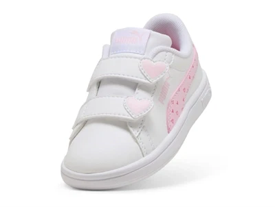 Puma Smash 3.0 Hearty sneaker hvid med hjerter og velcro