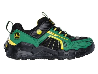 Skechers Adventure Track sneaker grøn med blinklys og John Deere tema