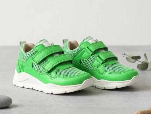 Bisgaard sneaker neon green med velcro