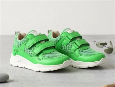 Bisgaard sneaker neon green med velcro