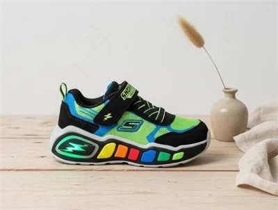 Skechers Play Scene Storm sneaker grøn med blinklys