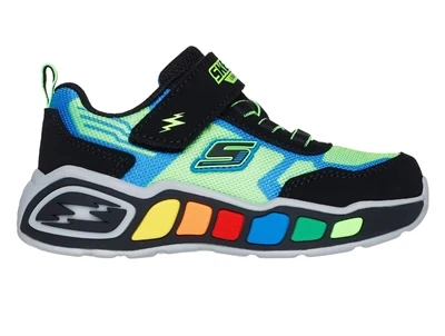 Skechers Play Scene Storm sneaker grøn med blinklys