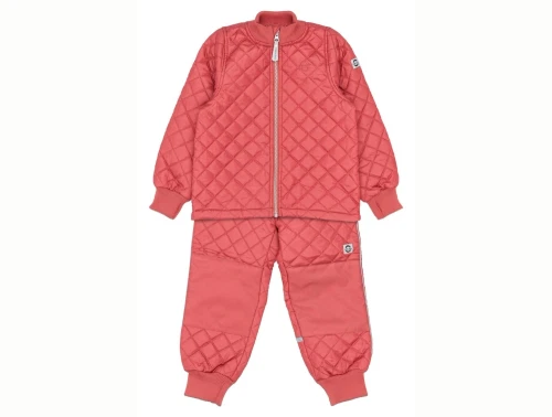 Mikk-line rødt thermosæt til børn set forfra