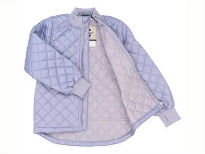 Mikk-line lilla termosæt med jakken åben og quiltet foer