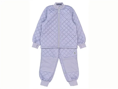 Mikk-line lilla termosæt til børn set forfra