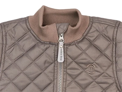 mikk-line termojakke i taupe nuance cinder detalje