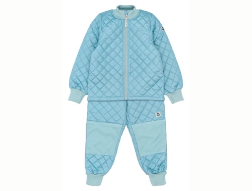 Mikk-line lyseblåt termosæt til børn set forfra