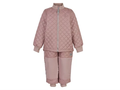 Mikk-Line termosæt i adobe rose med refleks og ribkanter