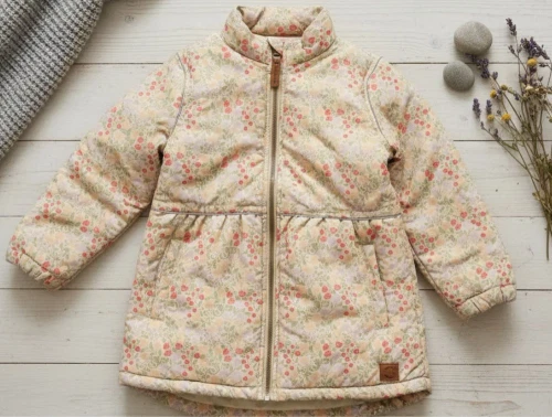 Mikk-line warm taupe blomstret termojakke