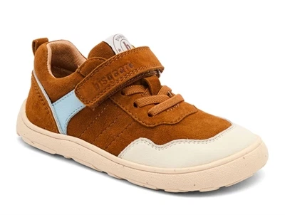 Bisgaard Baloo barfodssneaker i cacao med elastik og velcro