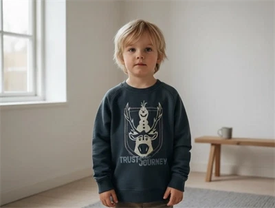 Wheat sweatshirt Frozen Flock dark petroleum