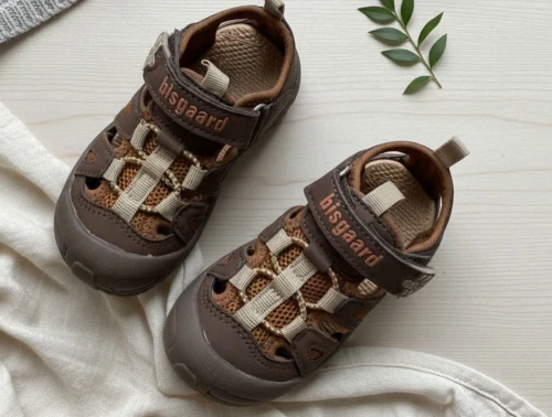 Bisgaard Parker sandal i brun nuance med velcrolukning