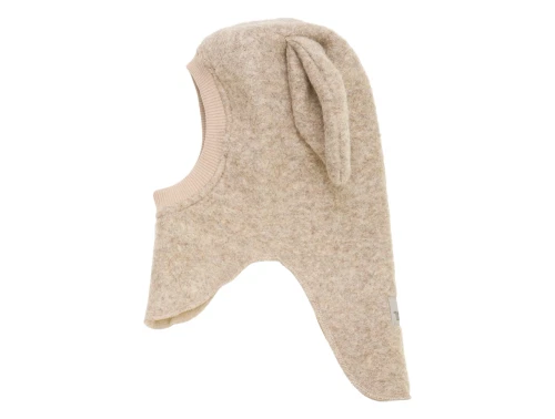 Huttelihut elefanthue sand melange med lange ører set fra siden