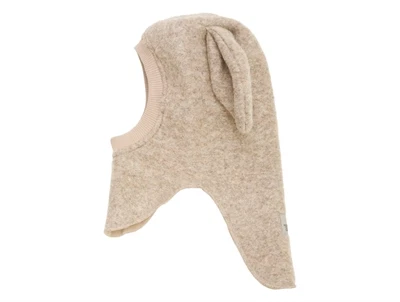 Huttelihut elefanthue sand melange med lange ører set fra siden