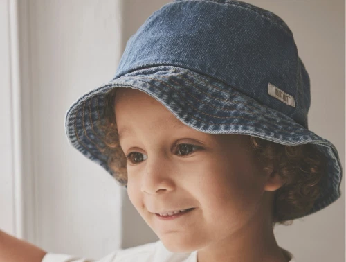 Huttelihut bøllehat denim navy blazer på barn