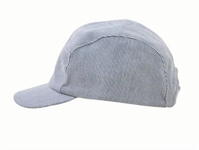 Huttelihut kasket bering sea med striber set fra siden